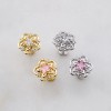 MULTI CZ FLOWER GLOW STAR THREADLESS (PUSH IN) 316L SURGICAL STEEL LABRET SET